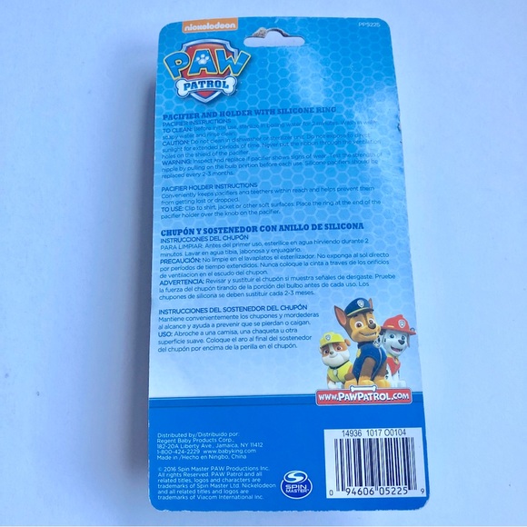 3/$15 NEW PAW PATROL Pacifier & Holder CHASE Nickelodeon Baby 0+months - Picture 5 of 16